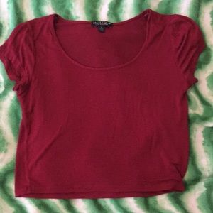 Maroon crop top